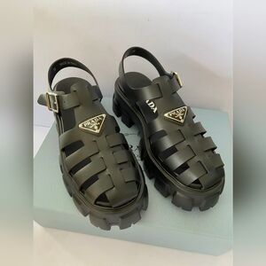 Prada Monolith rubber sandals